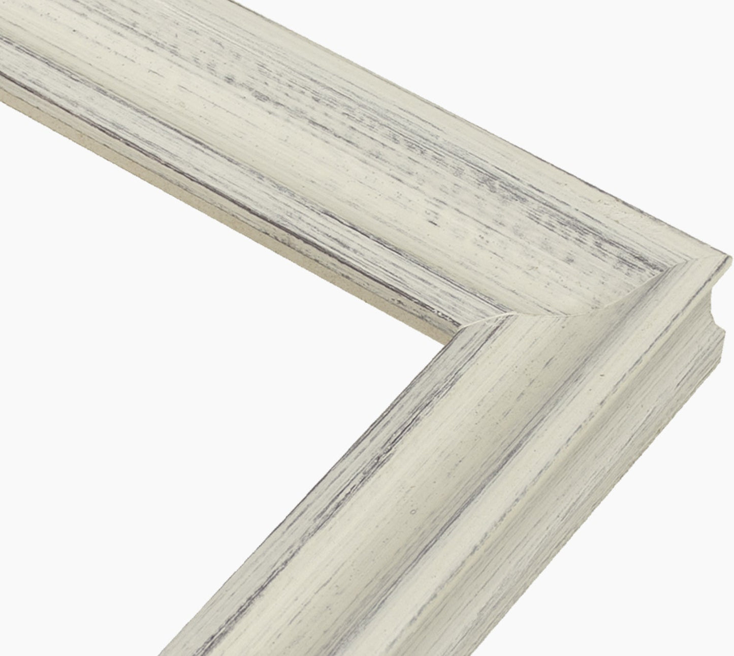 145.920 cadre en bois blanc avec fond marron mesure de profil 35x30 mm Lombarda cornici S.n.c.