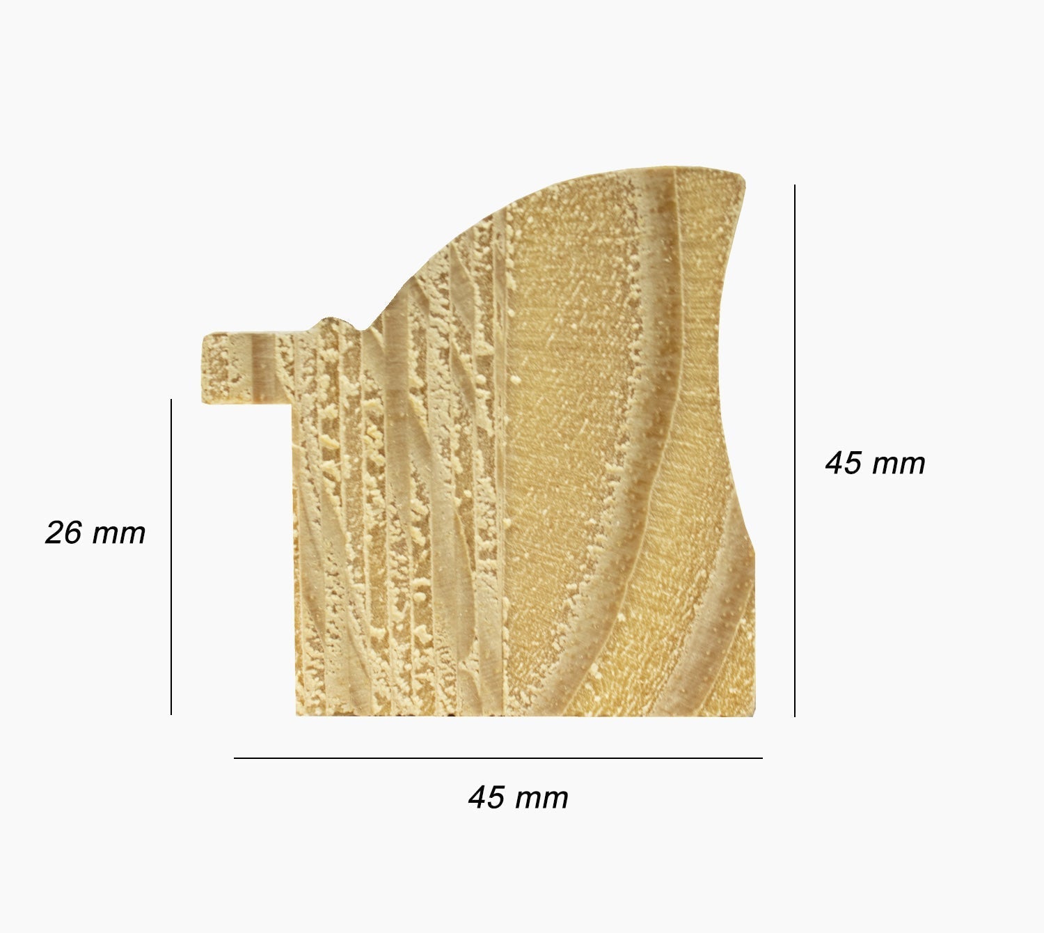 227.899 cadre en bois blanc avec de la cire mesure de profil 45x45 mm Lombarda cornici S.n.c.