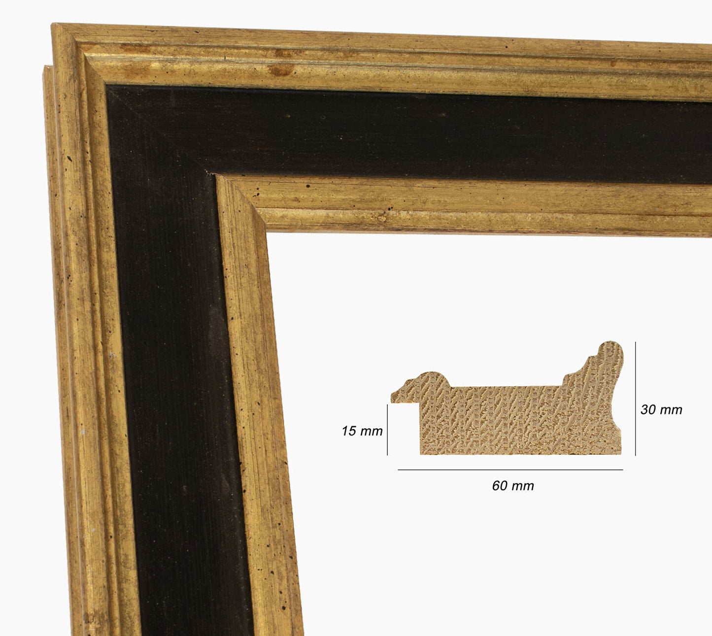 Custom wooden gold frame 340.8601