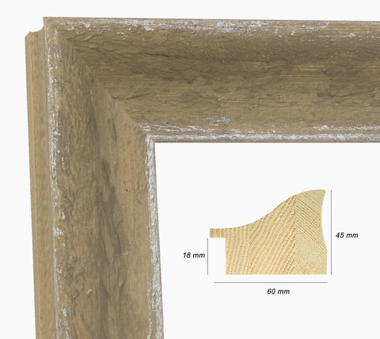 4900.601 marco de madera con hoja de oro ranura perfil negro medida 10 – AC  Lombarda cornici