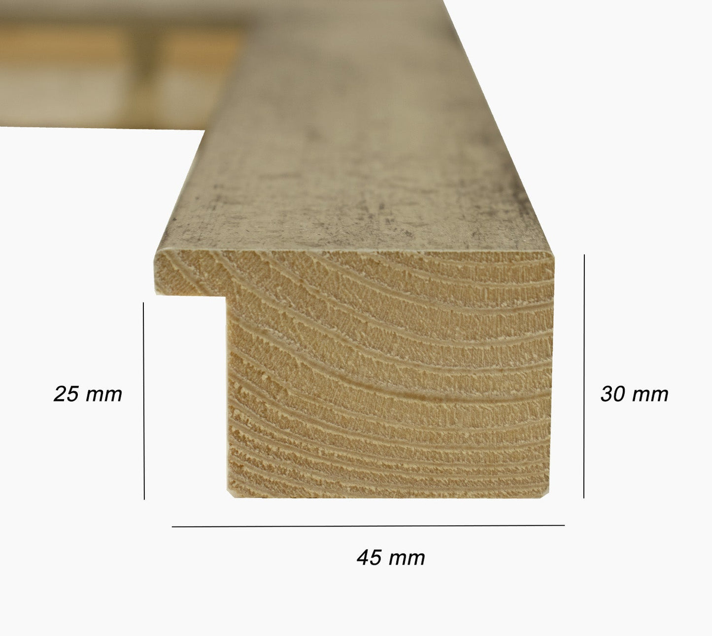 450.2001 sable dégradé noir mesure de profil 45x30 mm Lombarda cornici S.n.c.