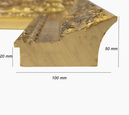 4900.230 cadre en bois à la feuille d'or antique mesure de profil 100x50 mm Lombarda cornici S.n.c.