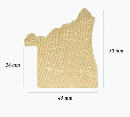 496.915 cadre en bois à fond ocre blanc mesure de profil 45x50 mm Lombarda cornici S.n.c.