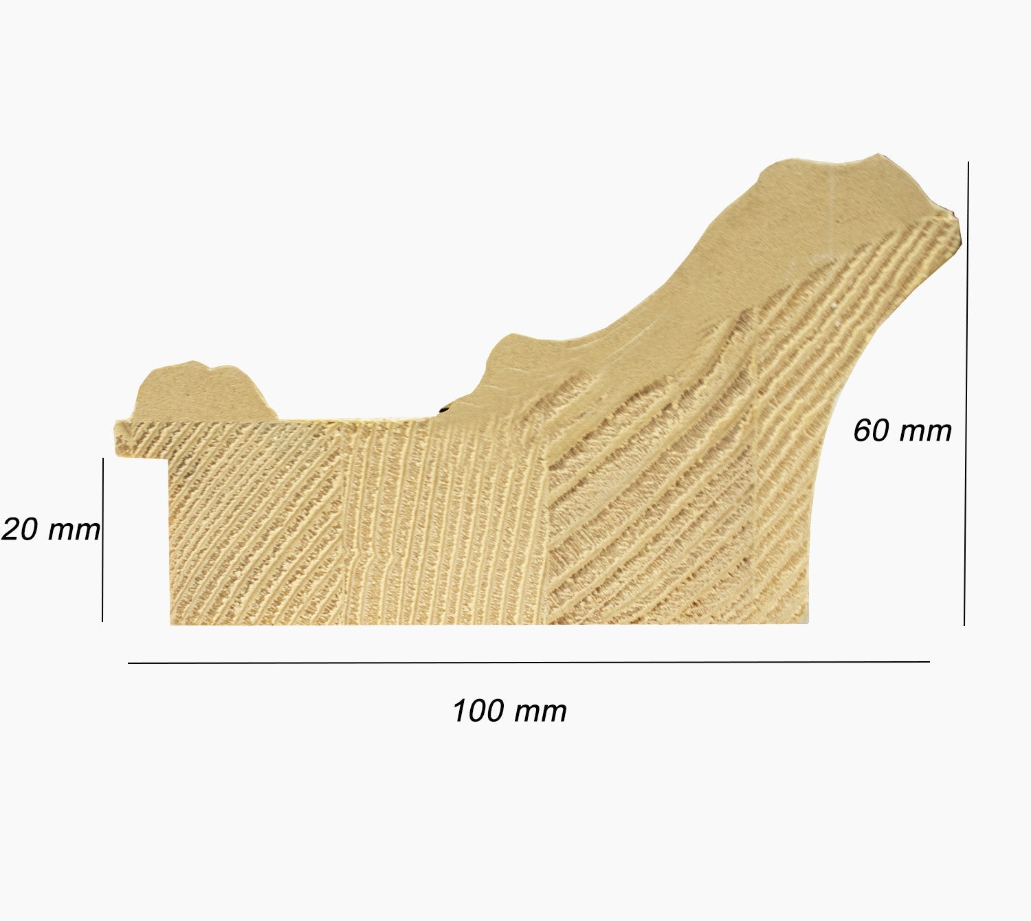 4980.920 cadre en bois à fond sombre blanc mesure de profil 100x60 mm Lombarda cornici S.n.c.