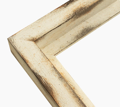 605.5300 cadre en bois Blanc crème effet rouille mesure de profil 60x55 mm Lombarda cornici S.n.c.