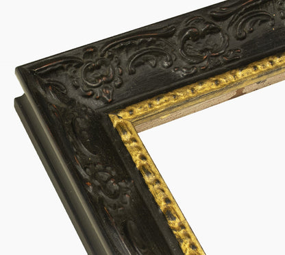 631.601 cadre en bois noir avec fil d'or mesure de profil 65x55 mm Lombarda cornici S.n.c.