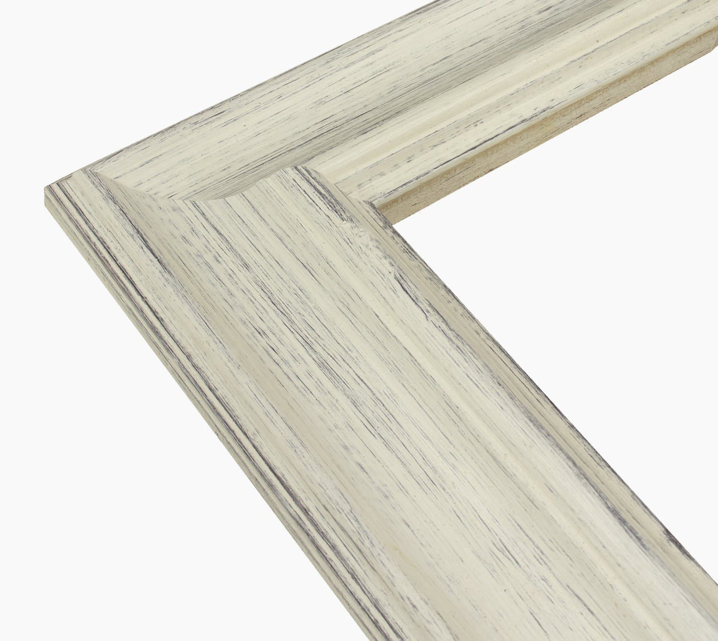 739.920 cadre en bois blanc avec fond marron mesure de profil 80x45 mm Lombarda cornici S.n.c.