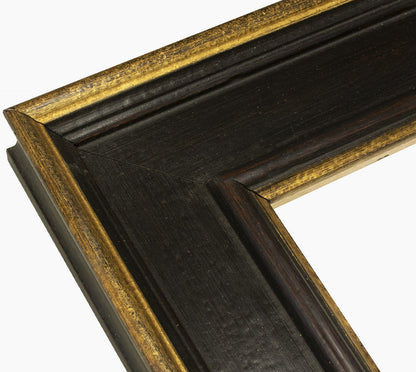 740.601 cadre en bois noir avec des fils d'or mesure de profil 100x50 mm Lombarda cornici S.n.c.