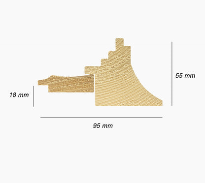 CP3.447.601 cadre en bois noire à cire avec fil d'or avec passe-partout 3,5 fil d'or Lombarda cornici S.n.c.