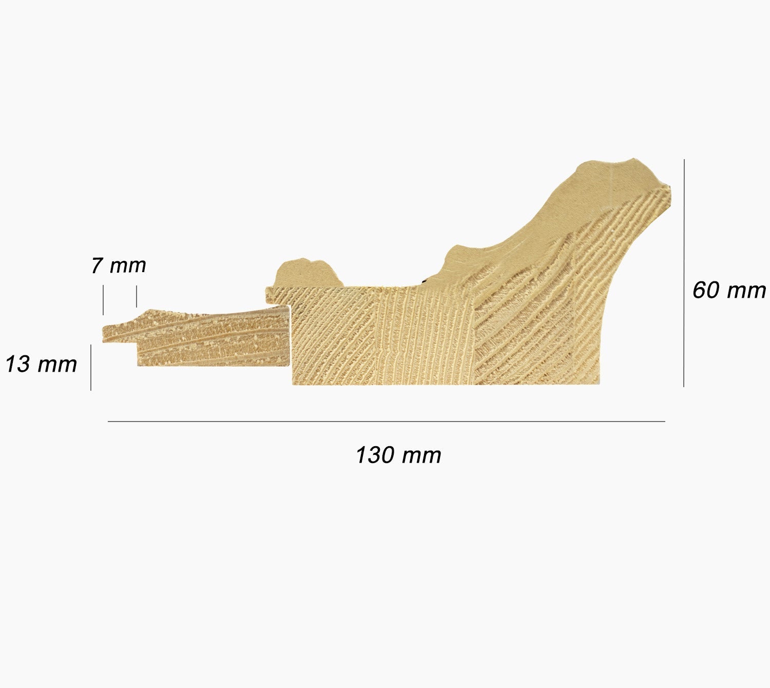 CP3.4980.010 cadre en bois avec passe-partout 3,5 fil d'or Lombarda cornici S.n.c.