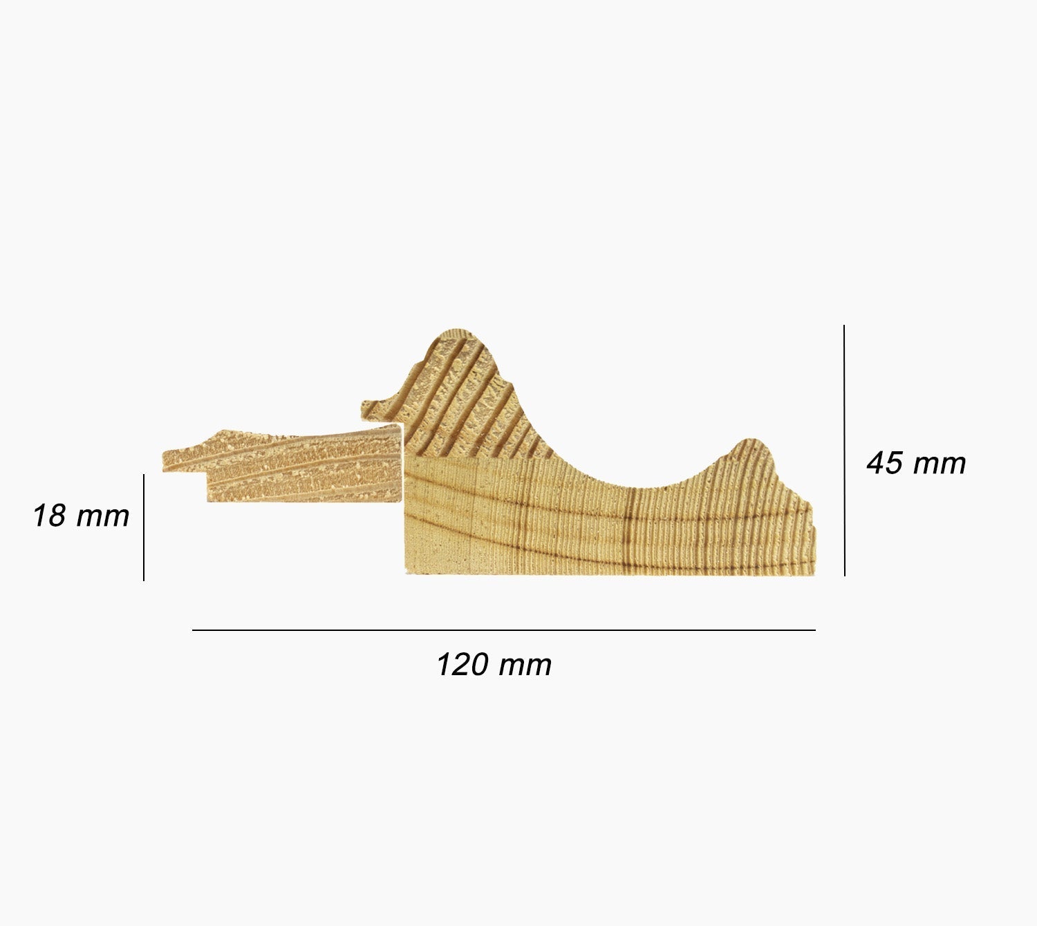 CP3.739.010 cadre en bois avec passe-partout 3,5 fil d'or Lombarda cornici S.n.c.